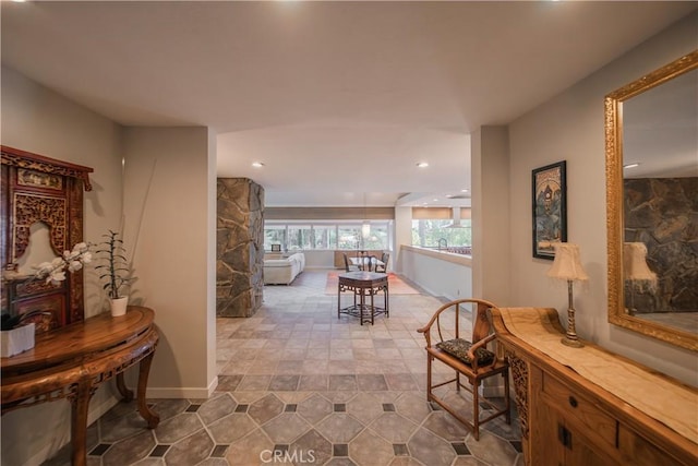 166 Alviso Dr, Camarillo, CA 93010 - hallway featuring recessed lighting and baseboards