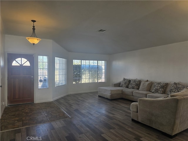 37623 Teal St, Palmdale, CA 93552 - living area featuring dark wood-type flooring and baseboards