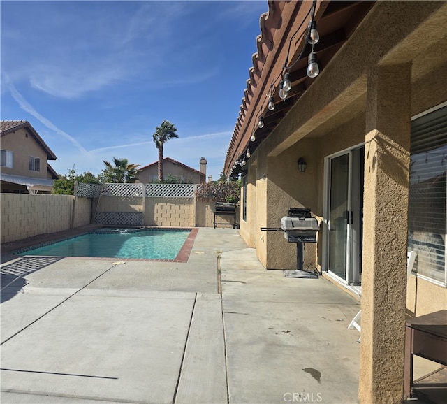 37623 Teal St, Palmdale, CA 93552 - view of pool featuring a patio, a fenced backyard, and a grill