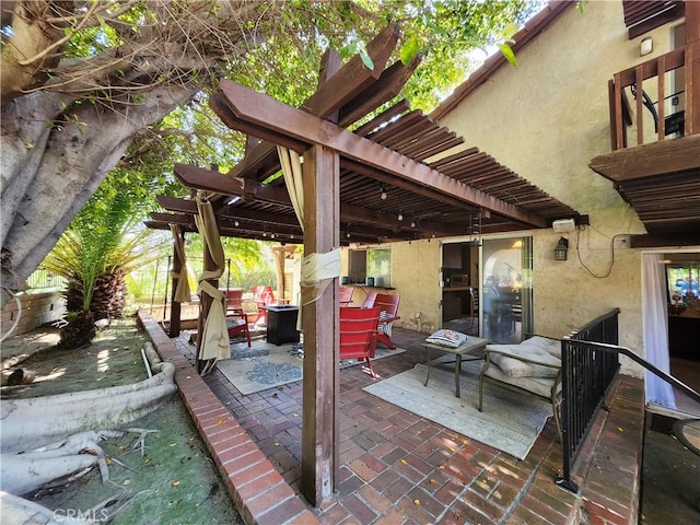 view of patio / terrace with a pergola