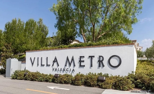 view of community sign