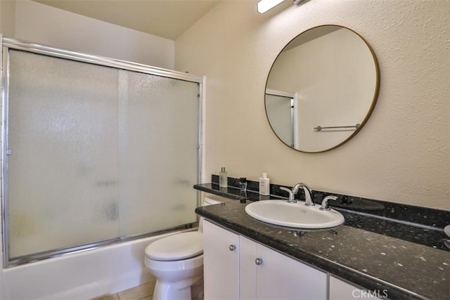 5 Arese Aisle, Irvine, CA 92606 - full bath featuring vanity, bath / shower combo with glass door, toilet, and tile patterned floors