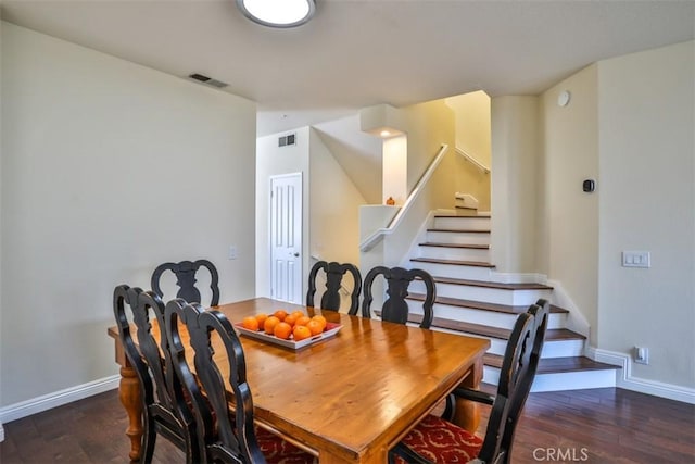 5 Arese Aisle, Irvine, CA 92606 - dining area featuring hardwood / wood-style floors, stairway, and baseboards