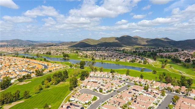 28751 Broadstone Way, Menifee, CA 92584 - aerial perspective of suburban area with a water and mountain view and a golf club