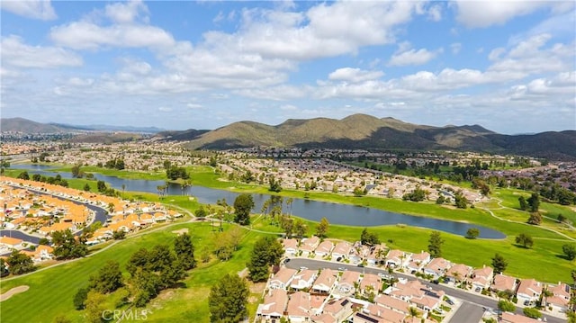 28751 Broadstone Way, Menifee, CA 92584 - aerial perspective of suburban area with a water and mountain view and a local golf course