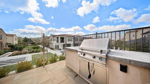 10861 Blake Way, San Diego, CA 92129 - view of patio / terrace featuring an outdoor kitchen and a residential view