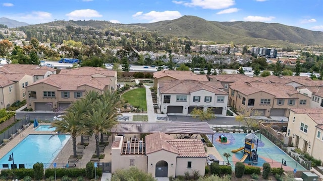 10861 Blake Way, San Diego, CA 92129 - aerial view of residential area featuring a mountain backdrop