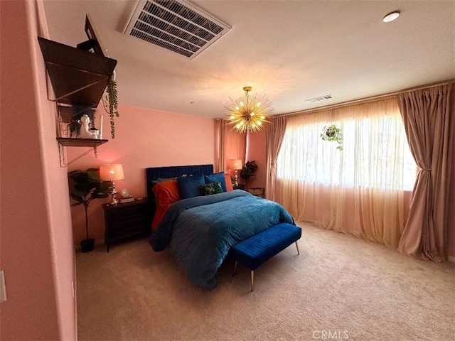 36631 Desert Tortoise Rd, Murrieta, CA 92563 - bedroom with carpet floors and a chandelier