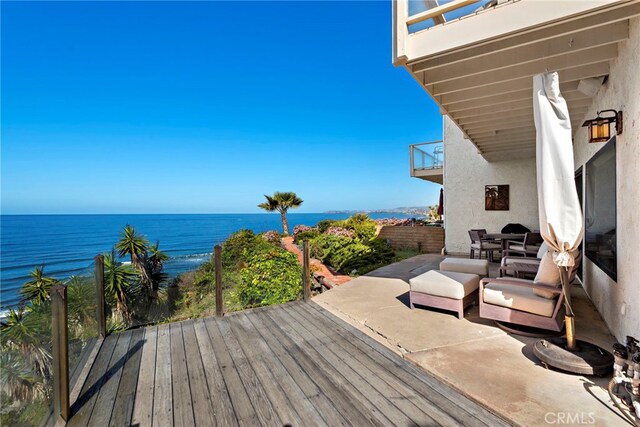 1001 Buena Vis Unit 2, San Clemente, CA 92672 - wooden terrace featuring a water view