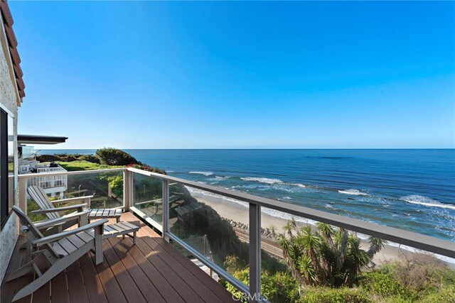 1001 Buena Vis Unit 2, San Clemente, CA 92672 - balcony featuring a water view and a beach view