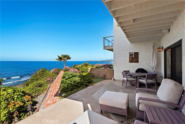 1001 Buena Vis Unit 2, San Clemente, CA 92672 - view of patio featuring a water view and outdoor dining space