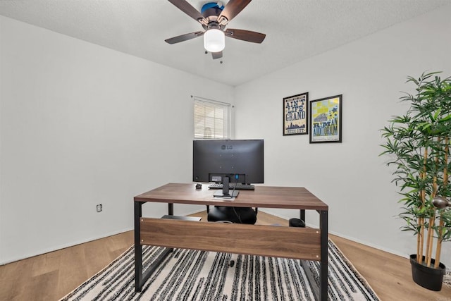 1579 Apache Dr Unit E, Chula Vista, CA 91910 - home office featuring a ceiling fan and wood finished floors