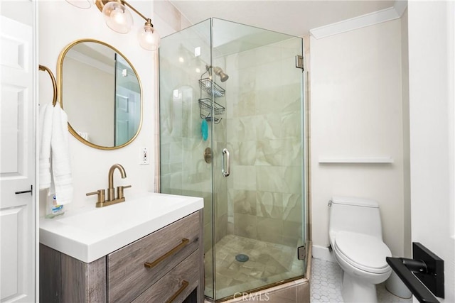 1100 Euclid Ave Unit 103, Long Beach, CA 90804 - full bath with vanity, toilet, a shower stall, and tile patterned floors