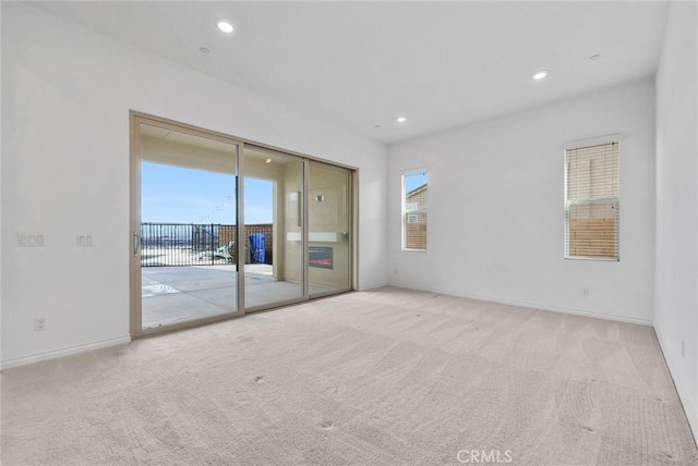 2575 Sierra Bella Dr, Corona, CA 92882 - carpeted spare room with recessed lighting, baseboards, and a wealth of natural light