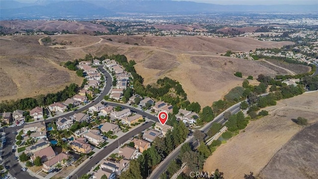 1731 Via Ln, Loma, Chino Hills, CA 91709 - aerial overview of property's location featuring nearby suburban area and a mountain backdrop