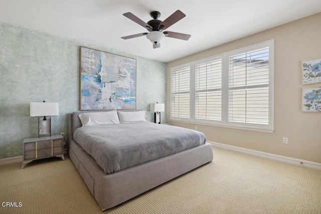 1551 Windshore Way, Oxnard, CA 93035 - carpeted bedroom with baseboards, multiple windows, and ceiling fan