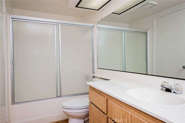 6923 Laguna Pl Unit C, Rancho Cucamonga, CA 91701 - full bath with toilet, bath / shower combo with glass door, and vanity