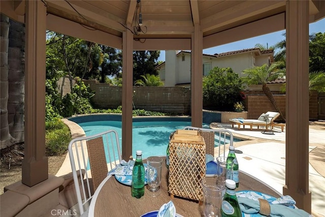 44 Edenbrook, Irvine, CA 92620 - view of swimming pool with a patio area, a fenced backyard, a gazebo, and a fenced in pool