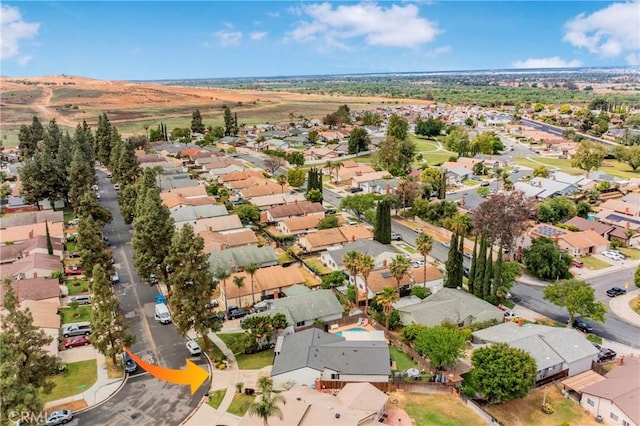 bird's eye view featuring a residential view