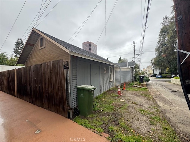exterior space featuring fence