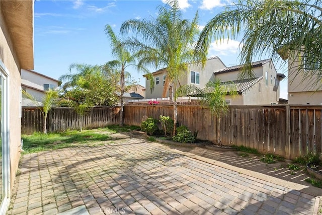 view of patio featuring a fenced backyard