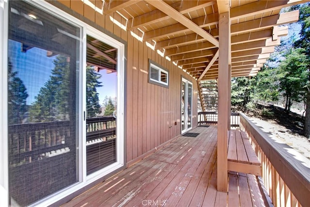 26371 Spyglass Dr, Lake Arrowhead, CA 92352 - view of wooden terrace