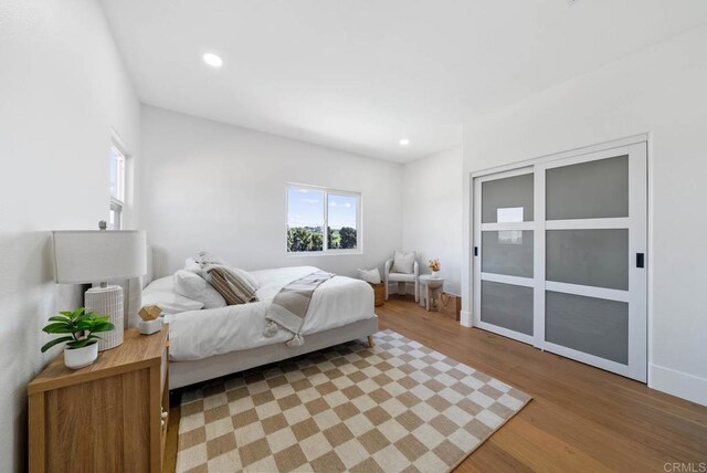 3792 Vista Pt, Bonita, CA 91902 - bedroom featuring wood finished floors, recessed lighting, and baseboards