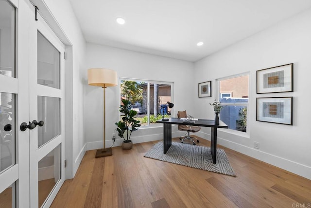 3792 Vista Pt, Bonita, CA 91902 - office space featuring healthy amount of natural light, baseboards, light wood-style floors, and recessed lighting
