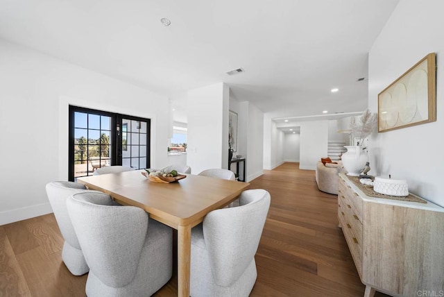 3792 Vista Pt, Bonita, CA 91902 - dining area with wood finished floors, baseboards, and recessed lighting