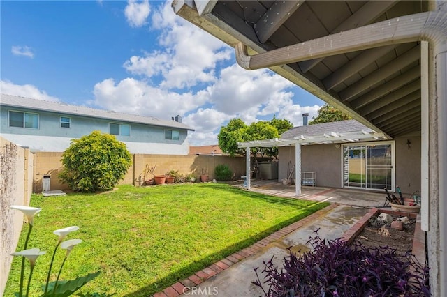 7041 Heil Ave, Huntington Beach, CA 92647 - view of yard with a patio, a fenced backyard, and a pergola