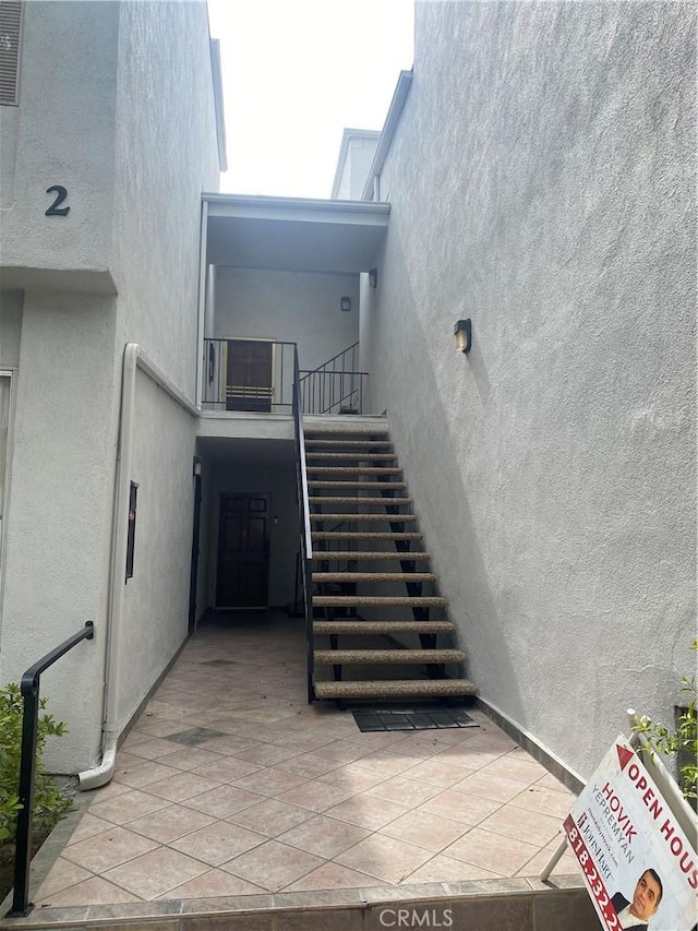 view of stairway