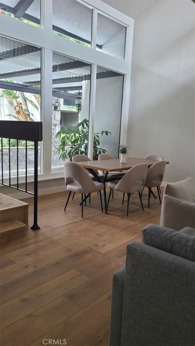 interior space featuring wood-type flooring