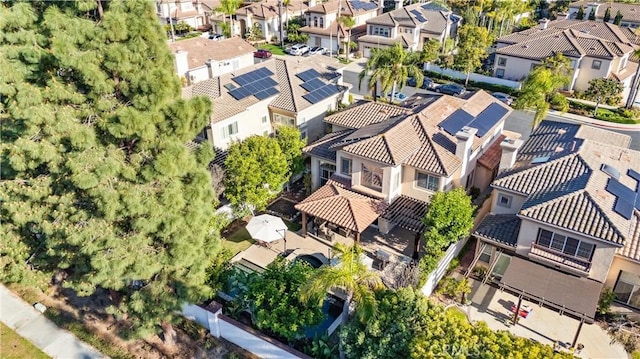 drone / aerial view with a residential view