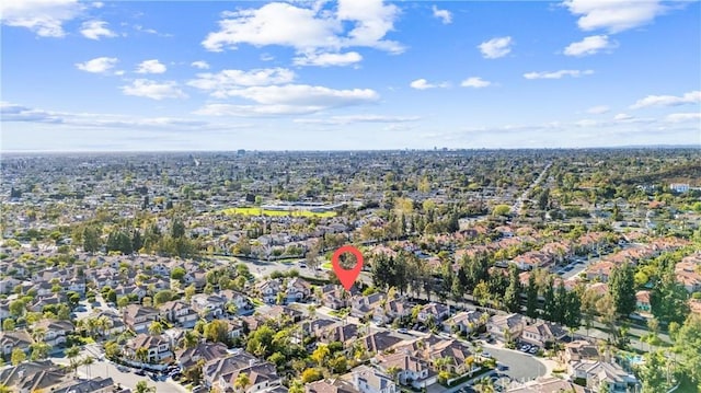 aerial view featuring a residential view