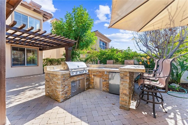 12475 Woodhall Way, Tustin, CA 92782 - view of patio / terrace featuring grilling area, area for grilling, and a pergola