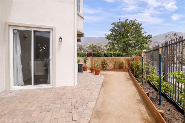 608 Chaparral Ct, Altadena, CA 91001 - view of patio featuring a mountain view and fence