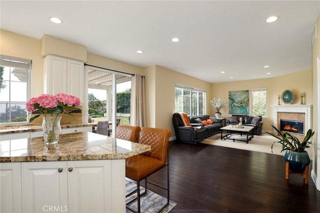 608 Chaparral Ct, Altadena, CA 91001 - interior space with recessed lighting and a fireplace
