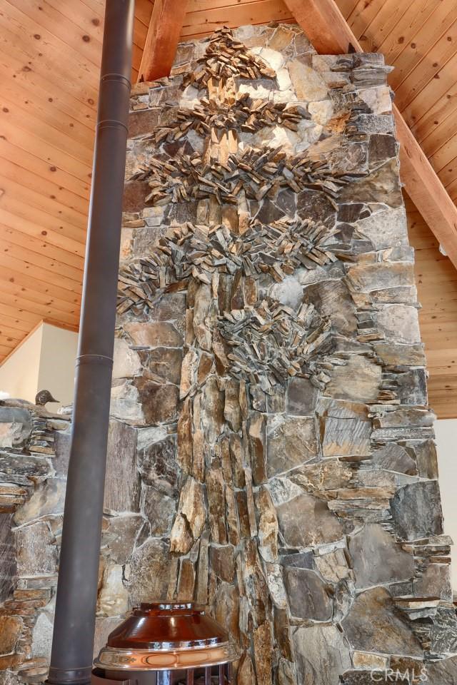 40957 Shandee Ln, Ahwahnee, CA 93601 - room details with wood ceiling and beamed ceiling