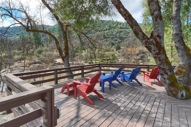 40957 Shandee Ln, Ahwahnee, CA 93601 - deck featuring a view of trees