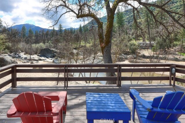 40957 Shandee Ln, Ahwahnee, CA 93601 - wooden deck with a mountain view