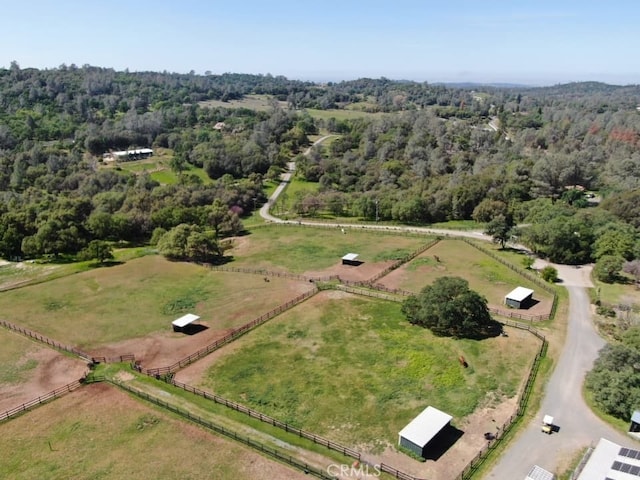 14134 Serpentine Farm Ln, Grass Valley, CA 95949 - aerial view with a wooded view and a rural view