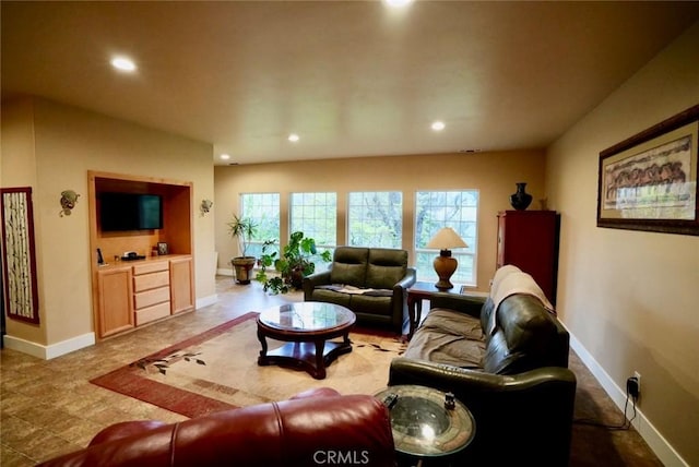 14134 Serpentine Farm Ln, Grass Valley, CA 95949 - living area with recessed lighting, plenty of natural light, and baseboards