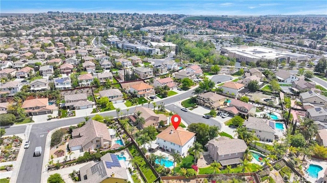 aerial view featuring a residential view