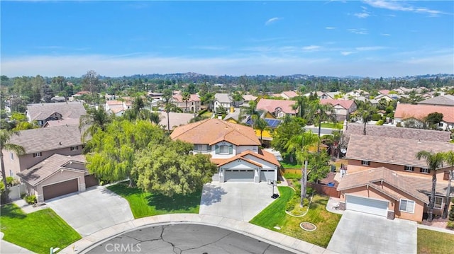 bird's eye view with a residential view