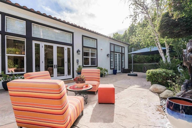 view of patio with french doors