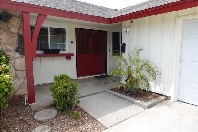 2842 Pietro Dr, Hacienda Heights, CA 91745 - doorway to property with covered porch, roof with shingles, and stone siding