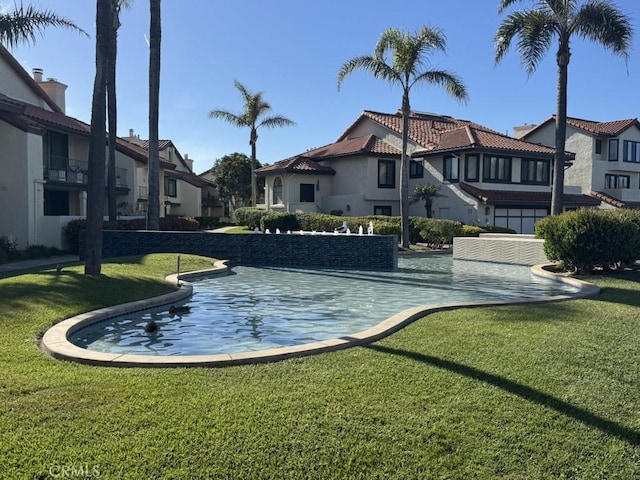2244 Cannes Sq, Oxnard, CA 93035 - view of swimming pool with a residential view and a lawn