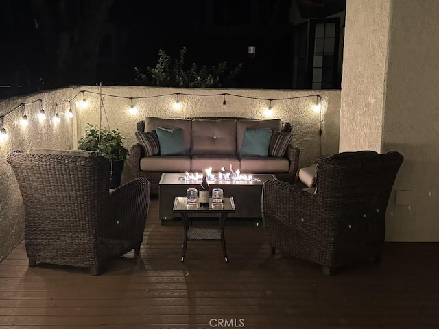 2244 Cannes Sq, Oxnard, CA 93035 - view of patio / terrace with an outdoor living space with a fire pit and a wooden deck
