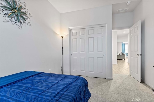 8794 Applewood St, Chino, CA 91708 - bedroom featuring a closet, carpet flooring, visible vents, and baseboards