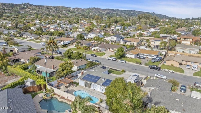 drone / aerial view with a residential view